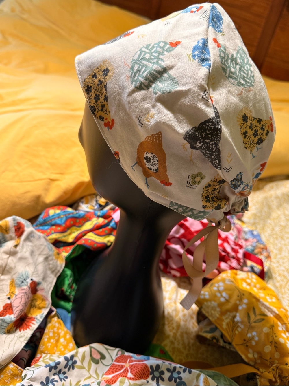 Reversible Scrub Cap CHICKENS